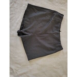 Rehab Womens Polka Dot High Waisted Shorts Black White Side Zip Size Small